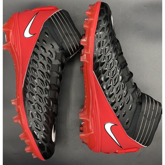 Nike PE Force Savage Pro 2 P Men's Sz 16 Football Cleats Black/Red BV3969-014 - Picture 2 of 10